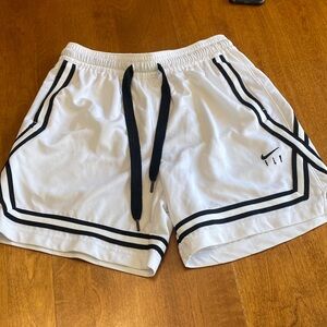 Nike White and Black Men's Athletic Shorts